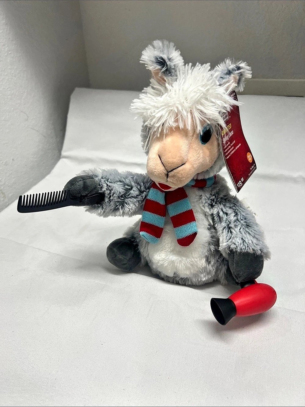 Gemmy Animated Styling Llama Plush Toy with Comb